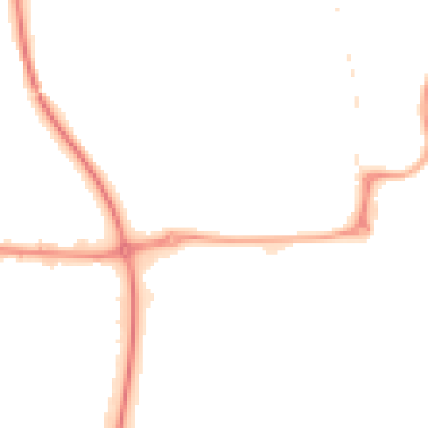 Night-time road noise heatmap for NE37 3LE