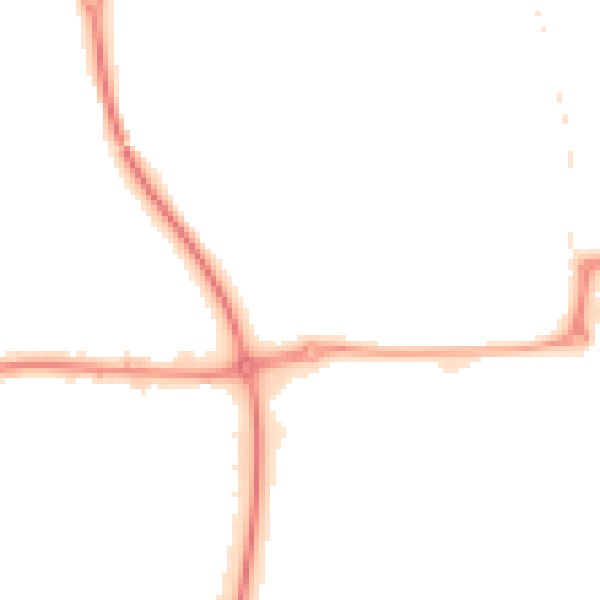 Night-time road noise heatmap for NE37 3LG