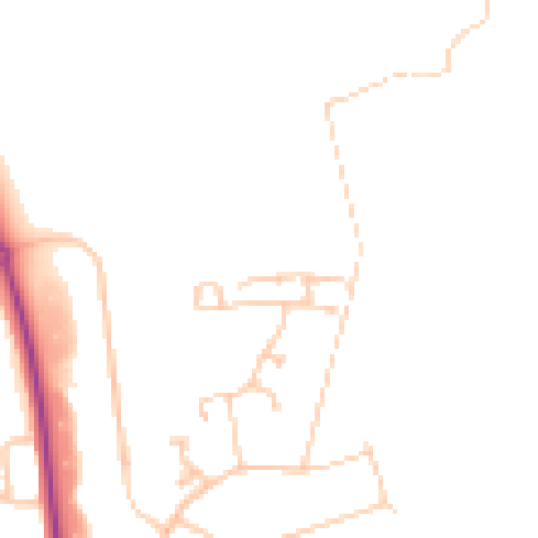 Daytime road noise heatmap for NE37 3LP