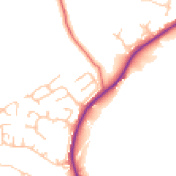 Daytime road noise heatmap for NE39 1AE