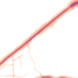 Daytime road noise heatmap for NE39 1BL