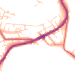 Daytime road noise heatmap for NE39 1BY