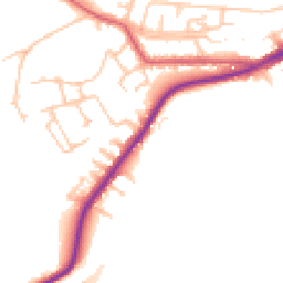 Daytime road noise heatmap for NE39 1DD