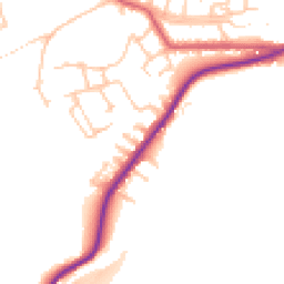 Daytime road noise heatmap for NE39 1DE