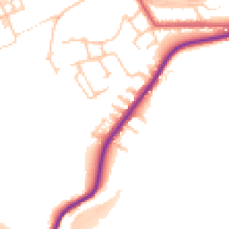 Daytime road noise heatmap for NE39 1EW