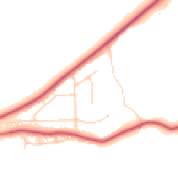 Daytime road noise heatmap for NE39 1HB