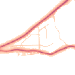 Daytime road noise heatmap for NE39 1HD