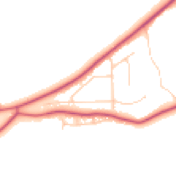 Daytime road noise heatmap for NE39 1HQ