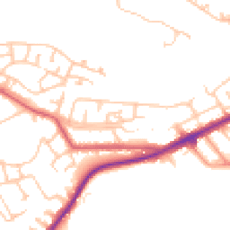 Daytime road noise heatmap for NE39 1LD