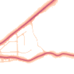 Daytime road noise heatmap for NE39 1NW
