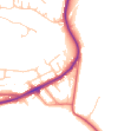 Daytime road noise heatmap for NE39 1QF