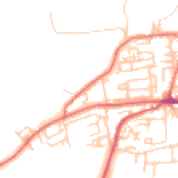Daytime road noise heatmap for NE40 3AN