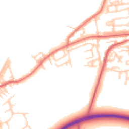 Daytime road noise heatmap for NE40 3AS