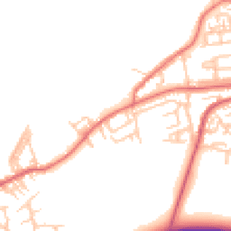 Daytime road noise heatmap for NE40 3AT