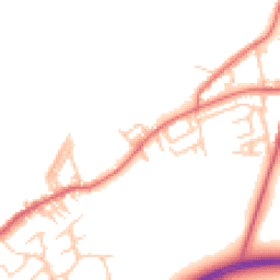 Daytime road noise heatmap for NE40 3BB