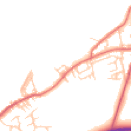 Daytime road noise heatmap for NE40 3BD