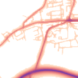 Daytime road noise heatmap for NE40 3BN