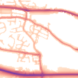 Daytime road noise heatmap for NE40 3EN