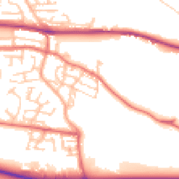 Daytime road noise heatmap for NE40 3EW