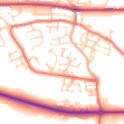 Daytime road noise heatmap for NE40 3HB