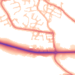 Daytime road noise heatmap for NE40 3NY