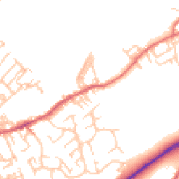 Daytime road noise heatmap for NE40 3TX