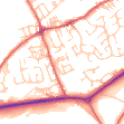 Daytime road noise heatmap for NE40 4DN