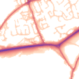 Daytime road noise heatmap for NE40 4EB