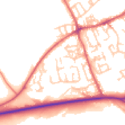 Daytime road noise heatmap for NE40 4ER