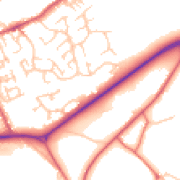 Daytime road noise heatmap for NE40 4FH