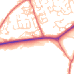 Daytime road noise heatmap for NE40 4LL