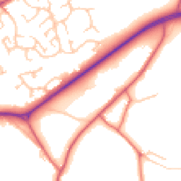 Daytime road noise heatmap for NE40 4QR