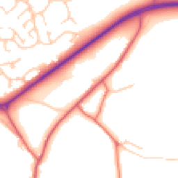 Daytime road noise heatmap for NE40 4QT