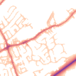 Daytime road noise heatmap for NE40 4TN