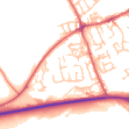 Daytime road noise heatmap for NE40 4XB