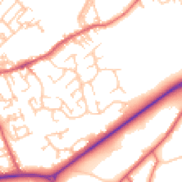 Daytime road noise heatmap for NE40 4XN