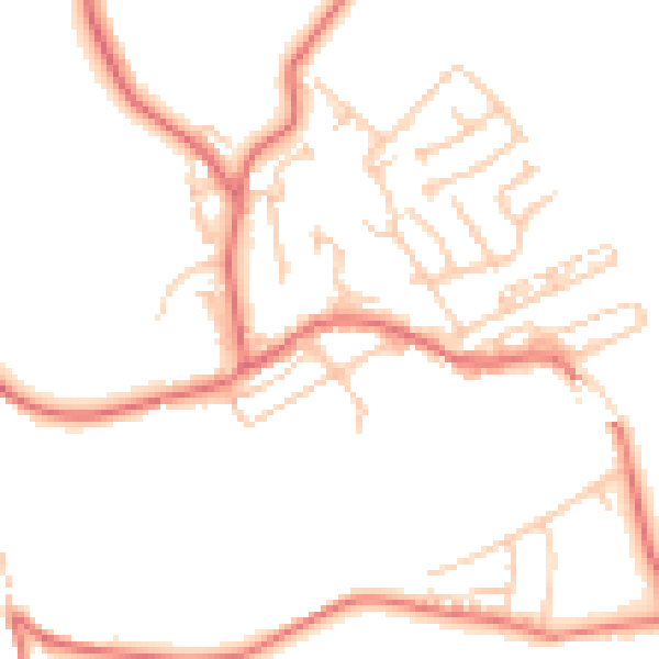 Daytime road noise heatmap for NE41 8AB