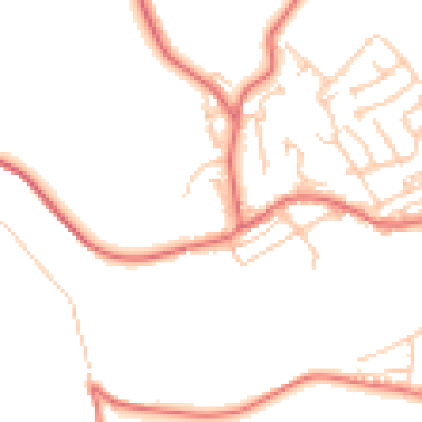Daytime road noise heatmap for NE41 8AD