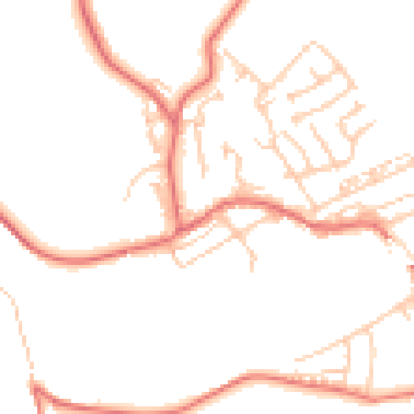 Daytime road noise heatmap for NE41 8AG