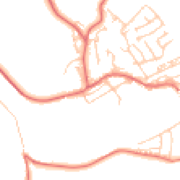 Daytime road noise heatmap for NE41 8AN