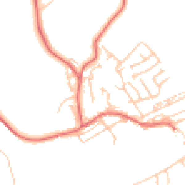 Daytime road noise heatmap for NE41 8AX