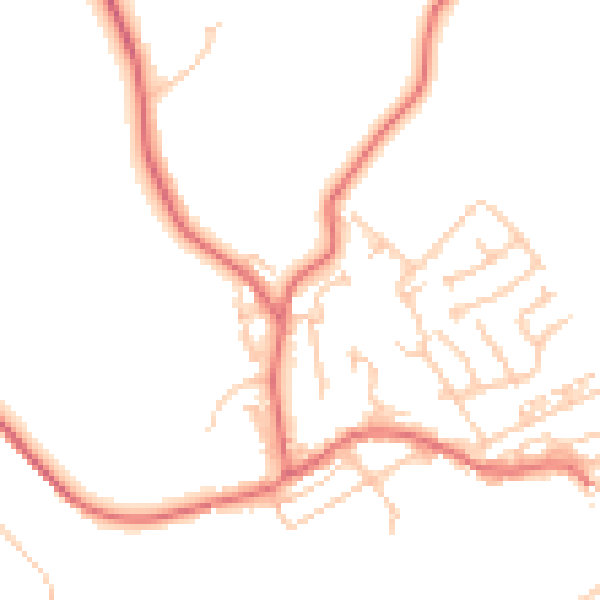 Daytime road noise heatmap for NE41 8AY