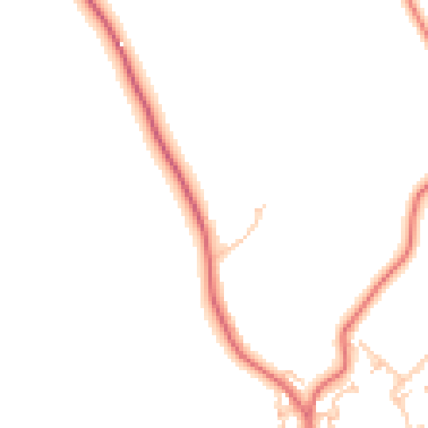 Daytime road noise heatmap for NE41 8BE