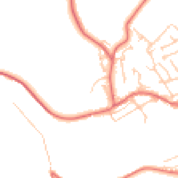 Daytime road noise heatmap for NE41 8BS