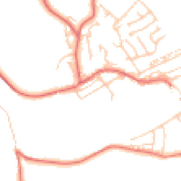 Daytime road noise heatmap for NE41 8DH