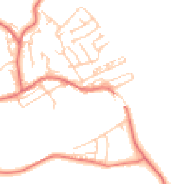 Daytime road noise heatmap for NE41 8DP