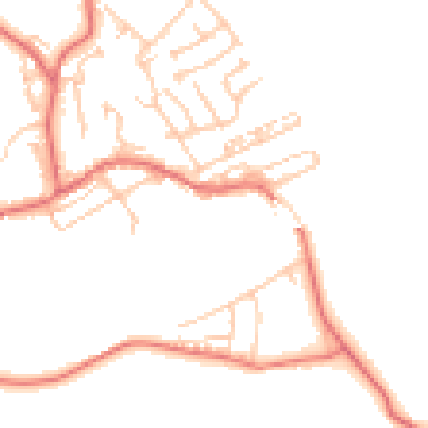 Daytime road noise heatmap for NE41 8DT