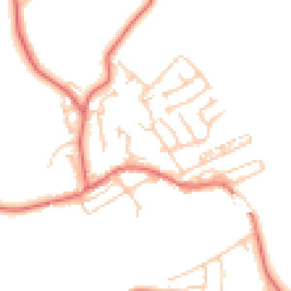 Daytime road noise heatmap for NE41 8EP