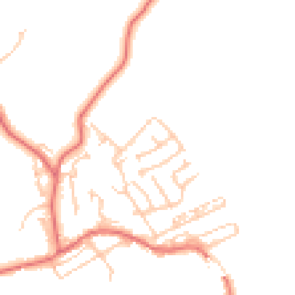 Daytime road noise heatmap for NE41 8EX