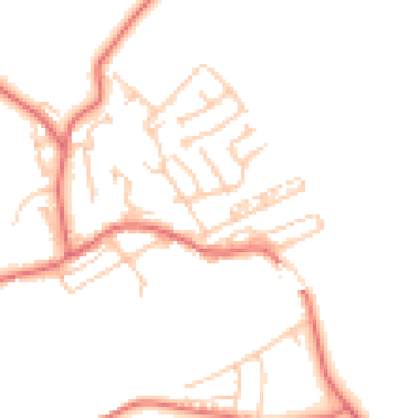 Daytime road noise heatmap for NE41 8HD